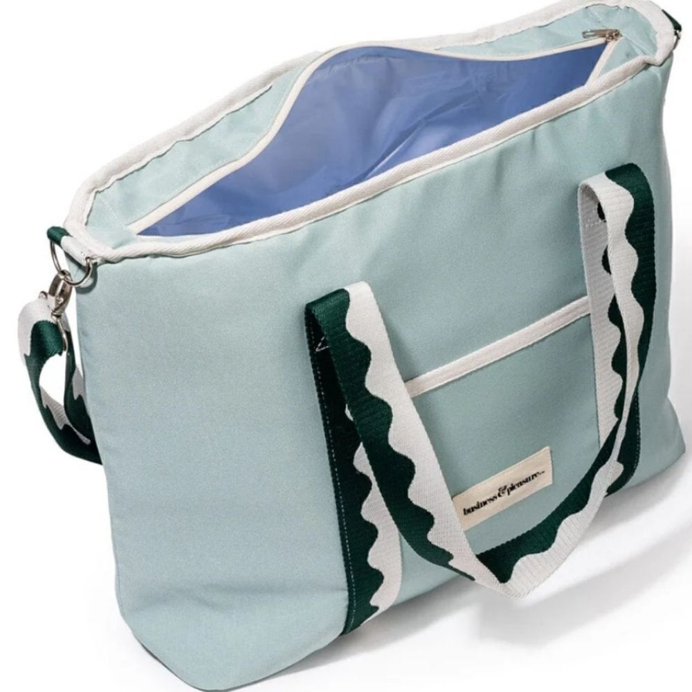 Business & Pleasure The Holiday Cooler Tote Bag Rivie Green NWT